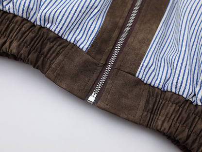 ストライプラインデザイン切り替えジャケット/cm0046