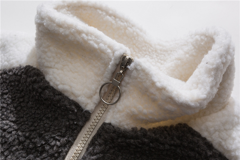 バイカラーワンポイントロゴボアジャケット/2color/cm0122