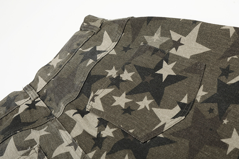 スターカモフラージュ柄ワイドレッグパンツ/cm0150
