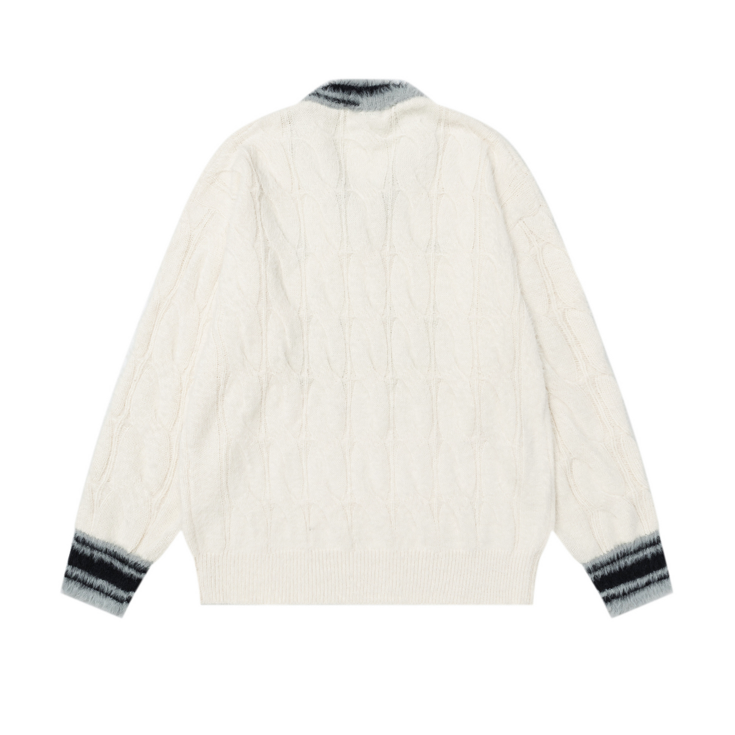 フロントナンバーデザインVネックラインニット2color/cm0026