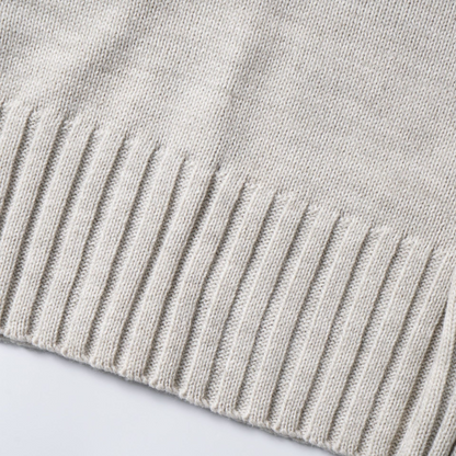 ロゴワンポイントハイネックジップアップニット/cm0124