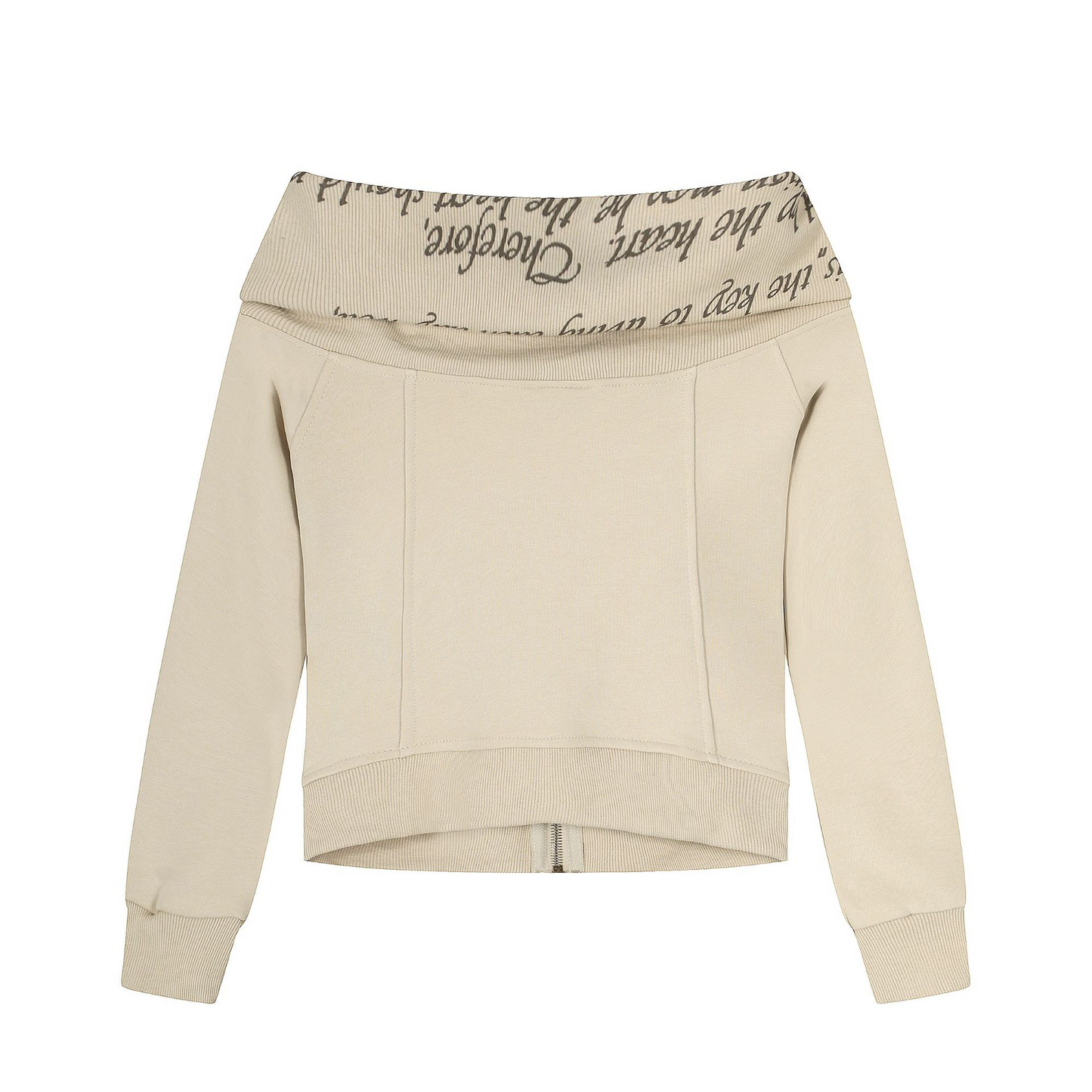 ジップアッププリントスウェット/2color/cm0089