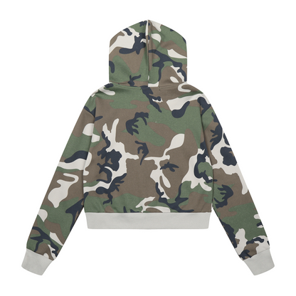 カモフラージュフード付きスウェットパーカー/cm0131
