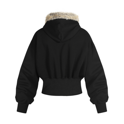 ファー付きフードジップアップパーカー/cm0035