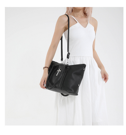 クロスアクセサリー付き2wayショルダーバッグ/6color/cm0110