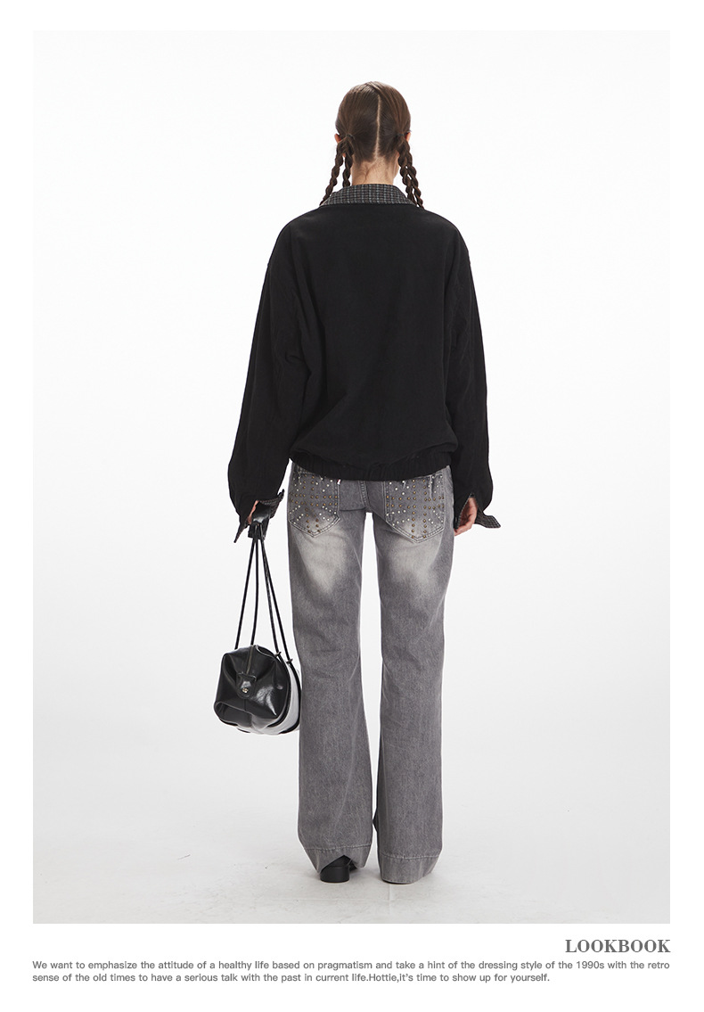 リバーシブル/コントラスト チェック柄 ヴィンテージジャケット/2color/cm0060