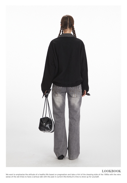 リバーシブル/コントラスト チェック柄 ヴィンテージジャケット/2color/cm0060