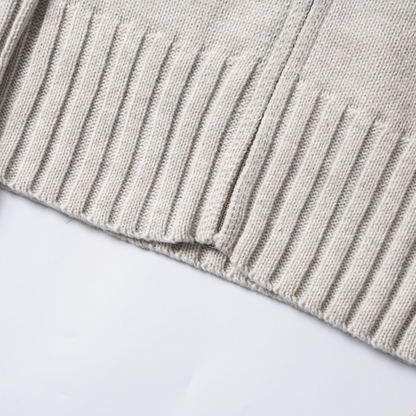 ロゴワンポイントハイネックジップアップニット/cm0124