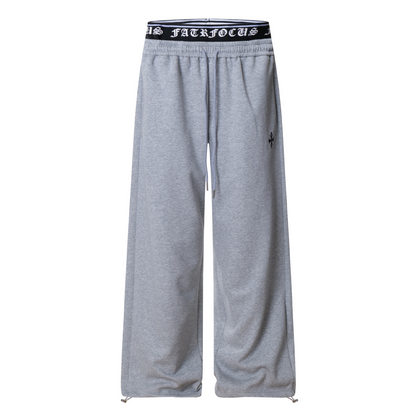 クロスデザインアルファベットスウェットパンツ/cm0092