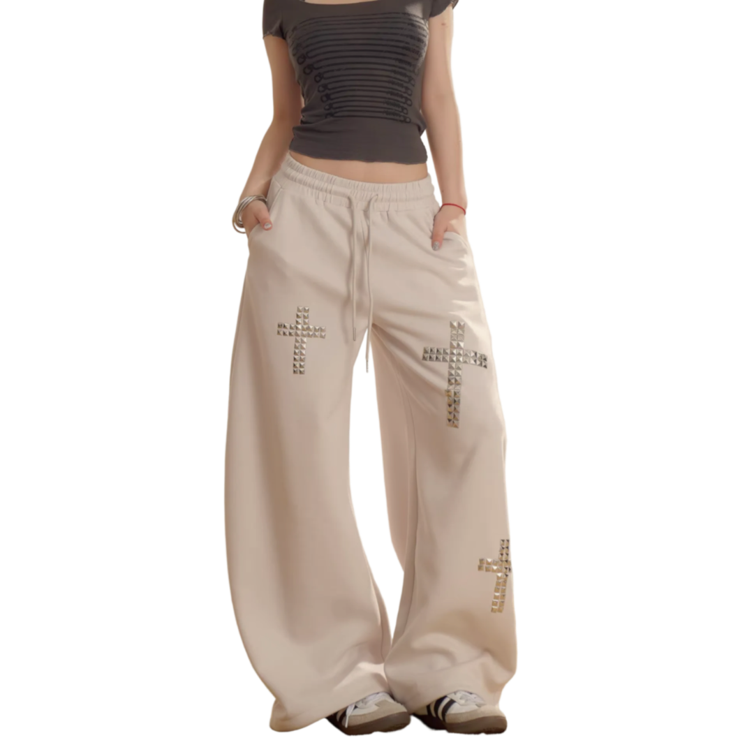 メタルクロスワイドレッグパンツ/cm0269