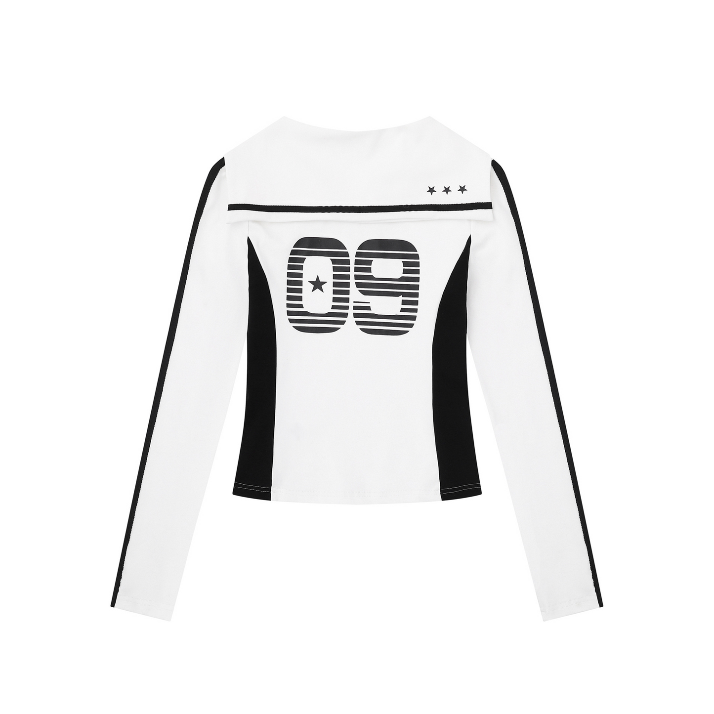 セーラーカラースポーティーナンバープリントカットソー/2color/cm0039