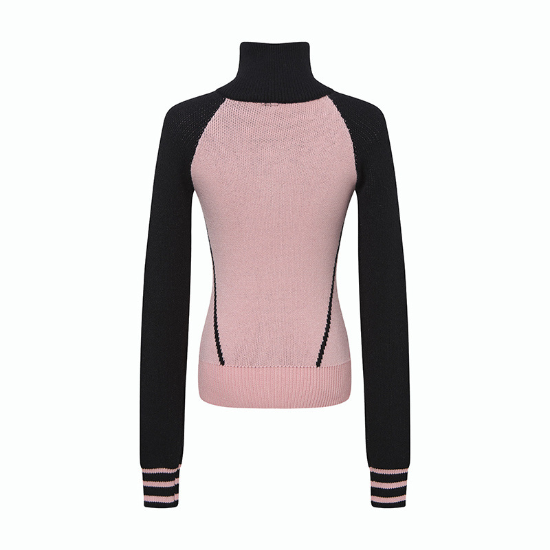 ナンバーロゴバイカラージップアップニット/2color/cm0158