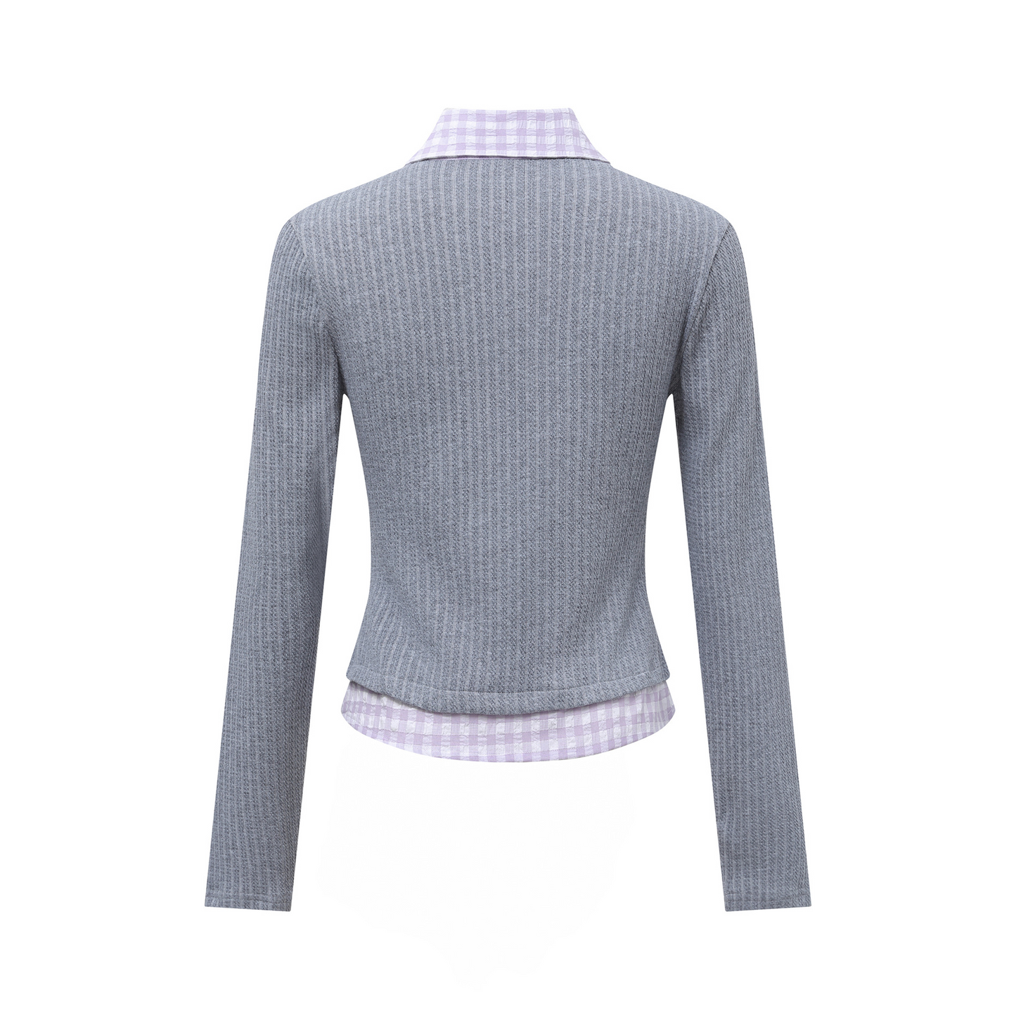 フェイクレイヤードシャツ/長袖ボタンカーディガン/2color/cm0028