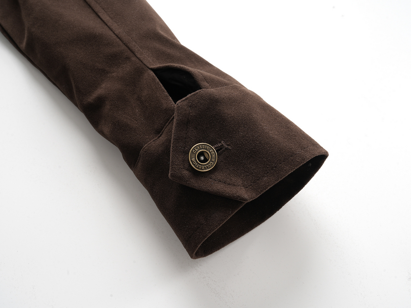 ボアネッククロスデザインアルファベットディテールボタンジャケット/2color/cm0033