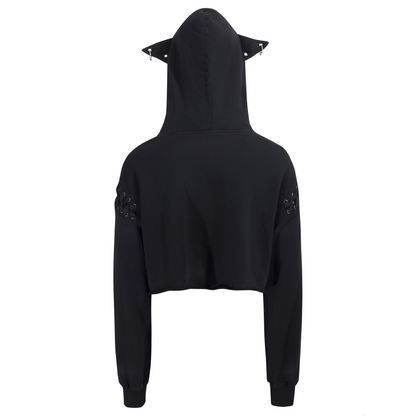 ショルダーリボンデザイン耳付きスウェット/2color/cm0027