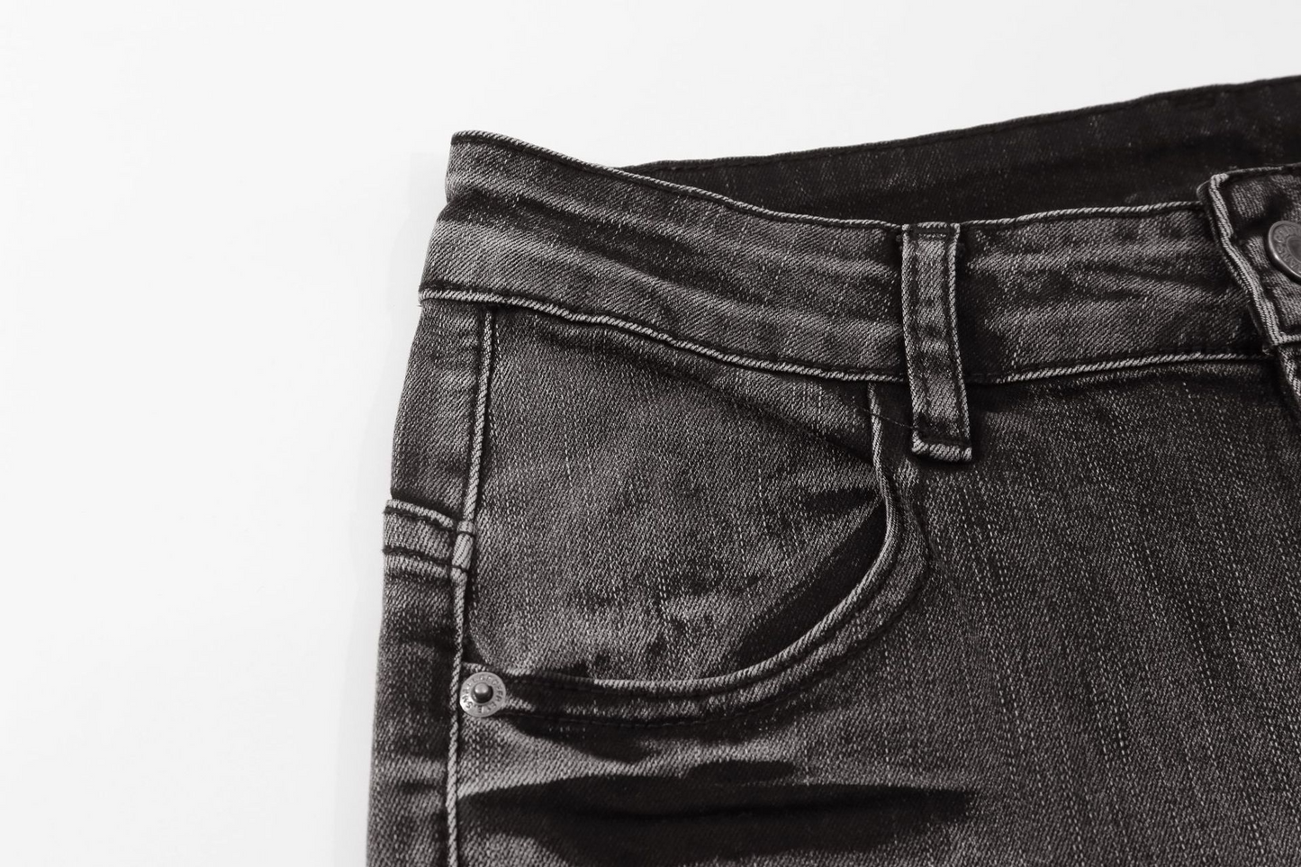 ベルトディテールフレアデニムパンツ/cm0097