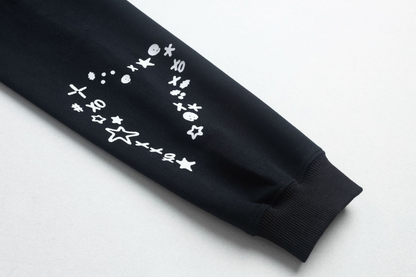 ベアプリントデザイン/クマ耳付きフードパーカー/2color/cm0129