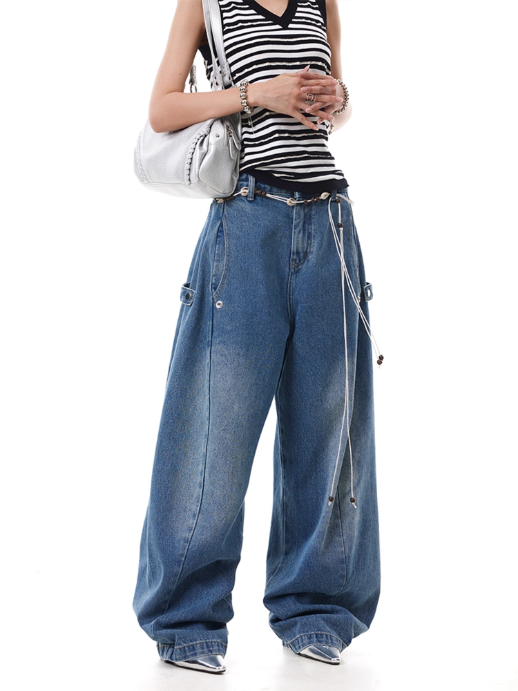 ワイドウォッシュドデニムパンツcm0009