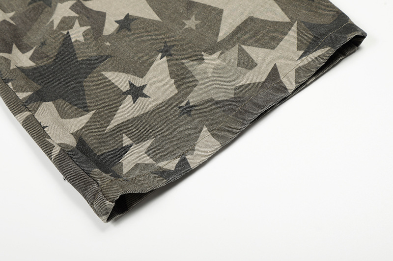 スターカモフラージュ柄ワイドレッグパンツ/cm0150