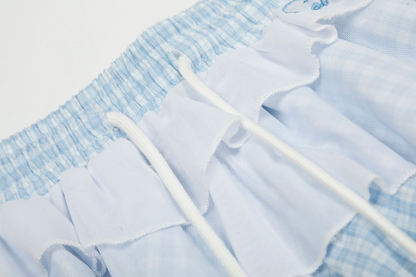 シースルーディテールバブルヘムミニスカート/2color/cm0108