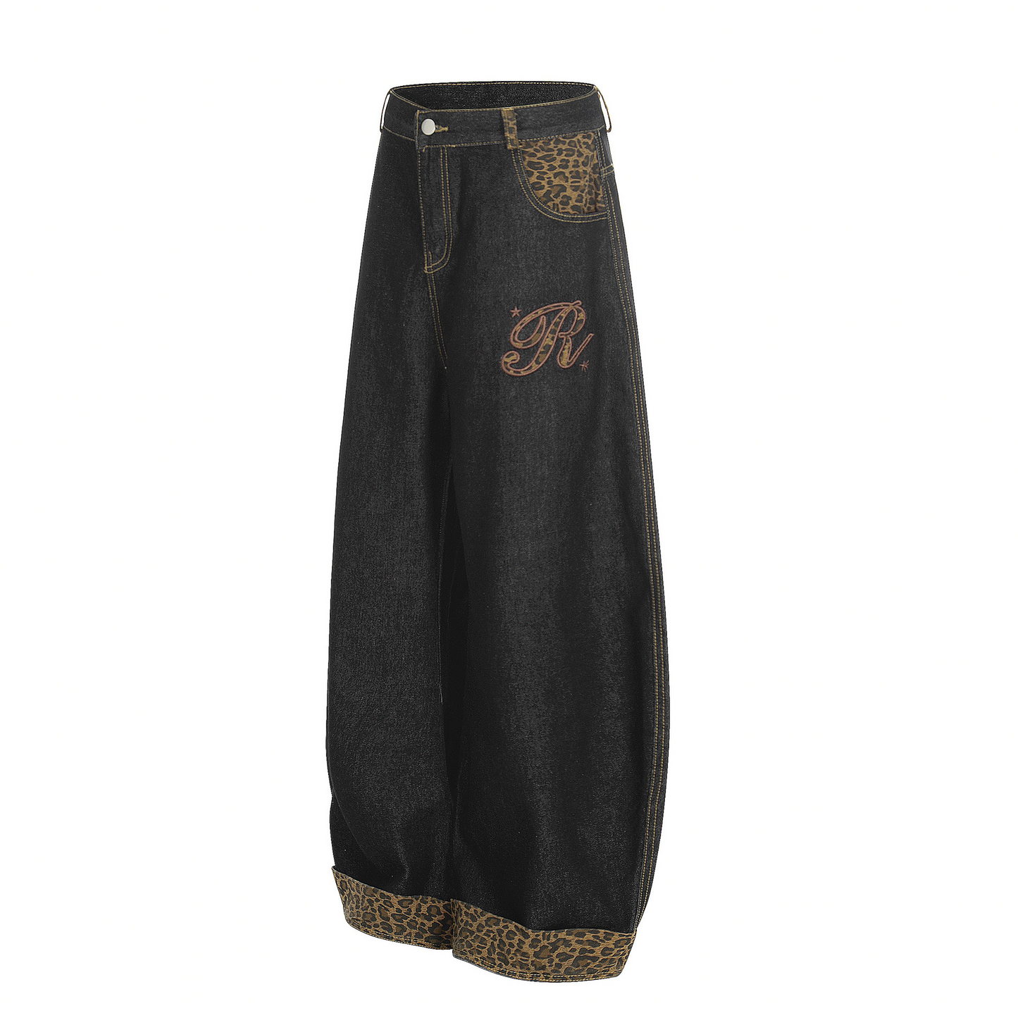 レオパードディテールワンポイントロゴパンツ/2color/cm0141