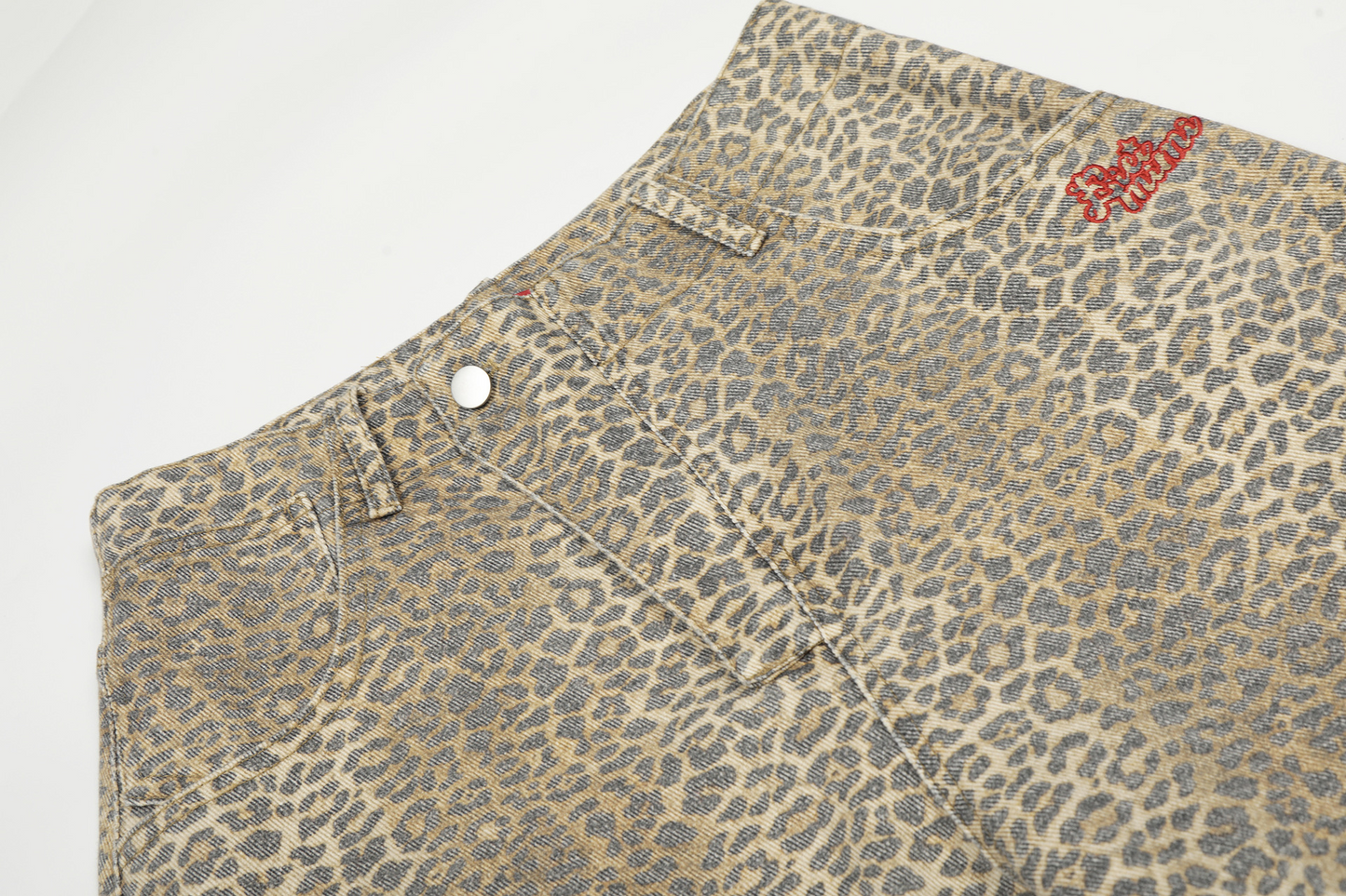 ヒョウ柄ルーズデニムパンツcm0010