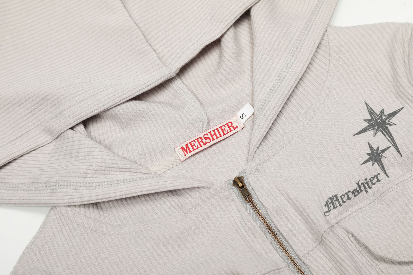 ダブルポケット/スタープリントジップアップスウェット[2color]/cm0034