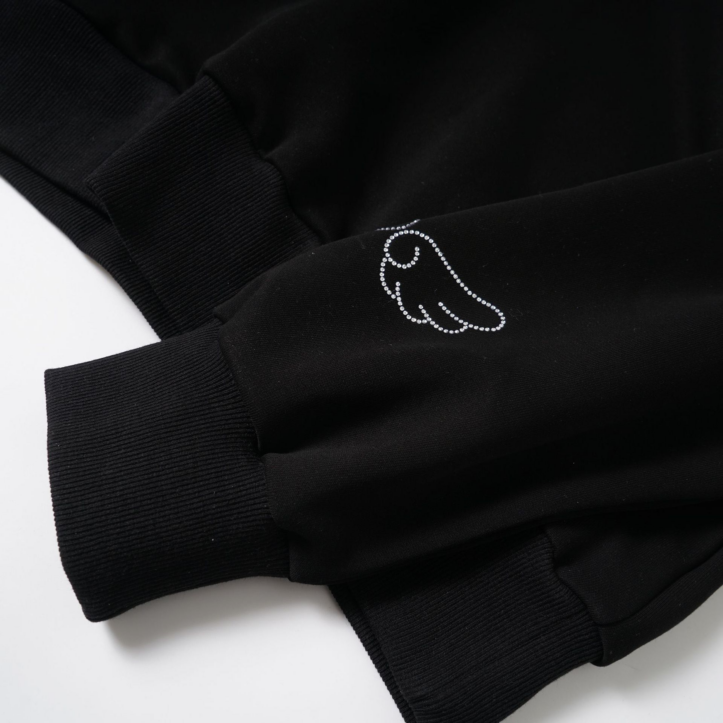 リブデザインビジューロゴパーカー/2color/cm0062