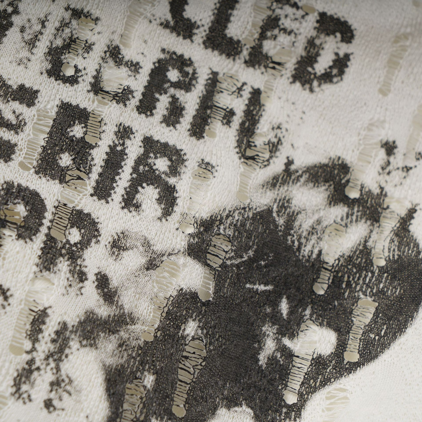 ヴィンテージデザインメッシュダメージ加工長袖トップス/2color/cm0059