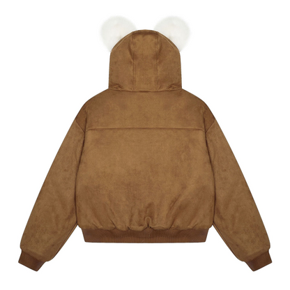 耳付きファーフードパッド入りジャケット/cm0068