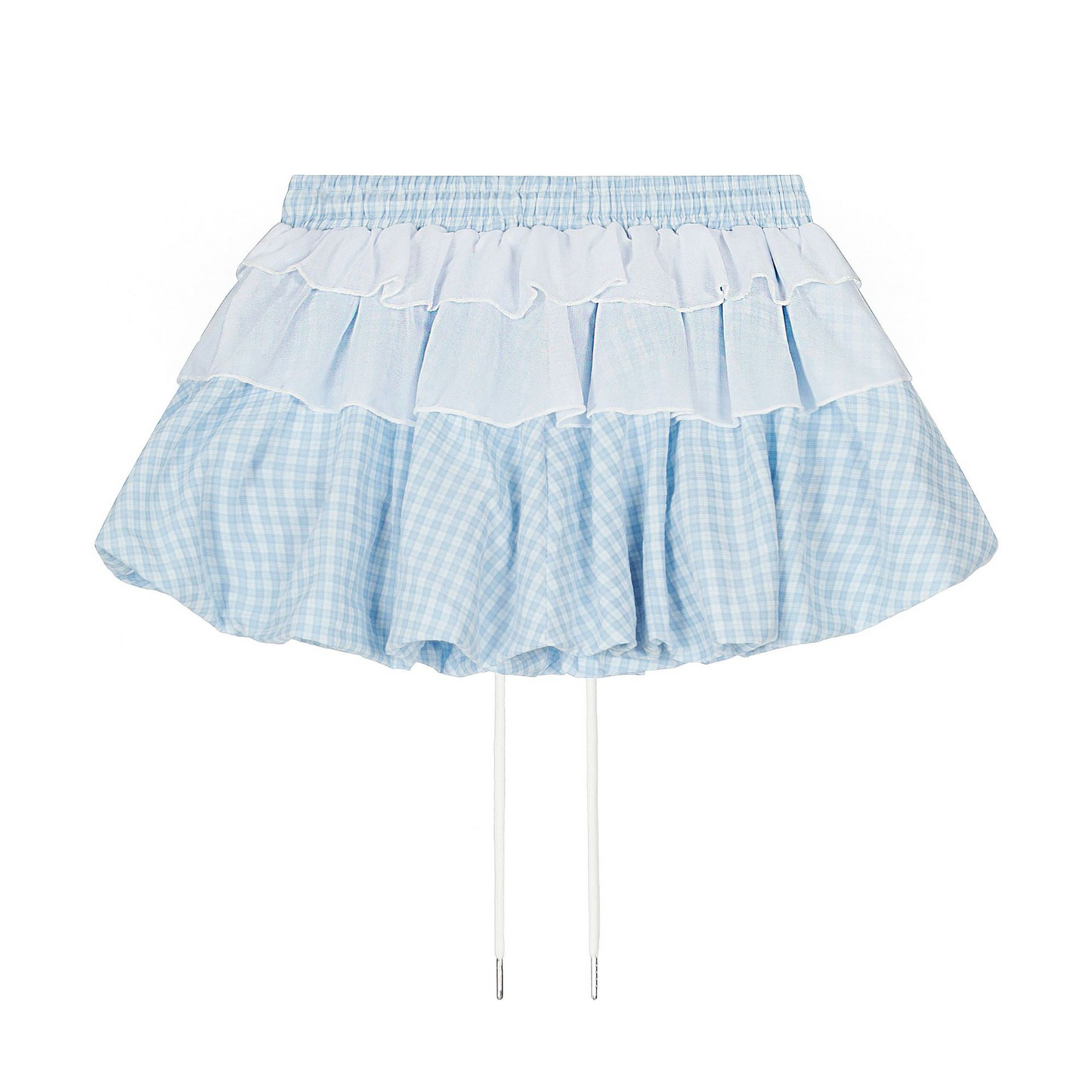 シースルーディテールバブルヘムミニスカート/2color/cm0108