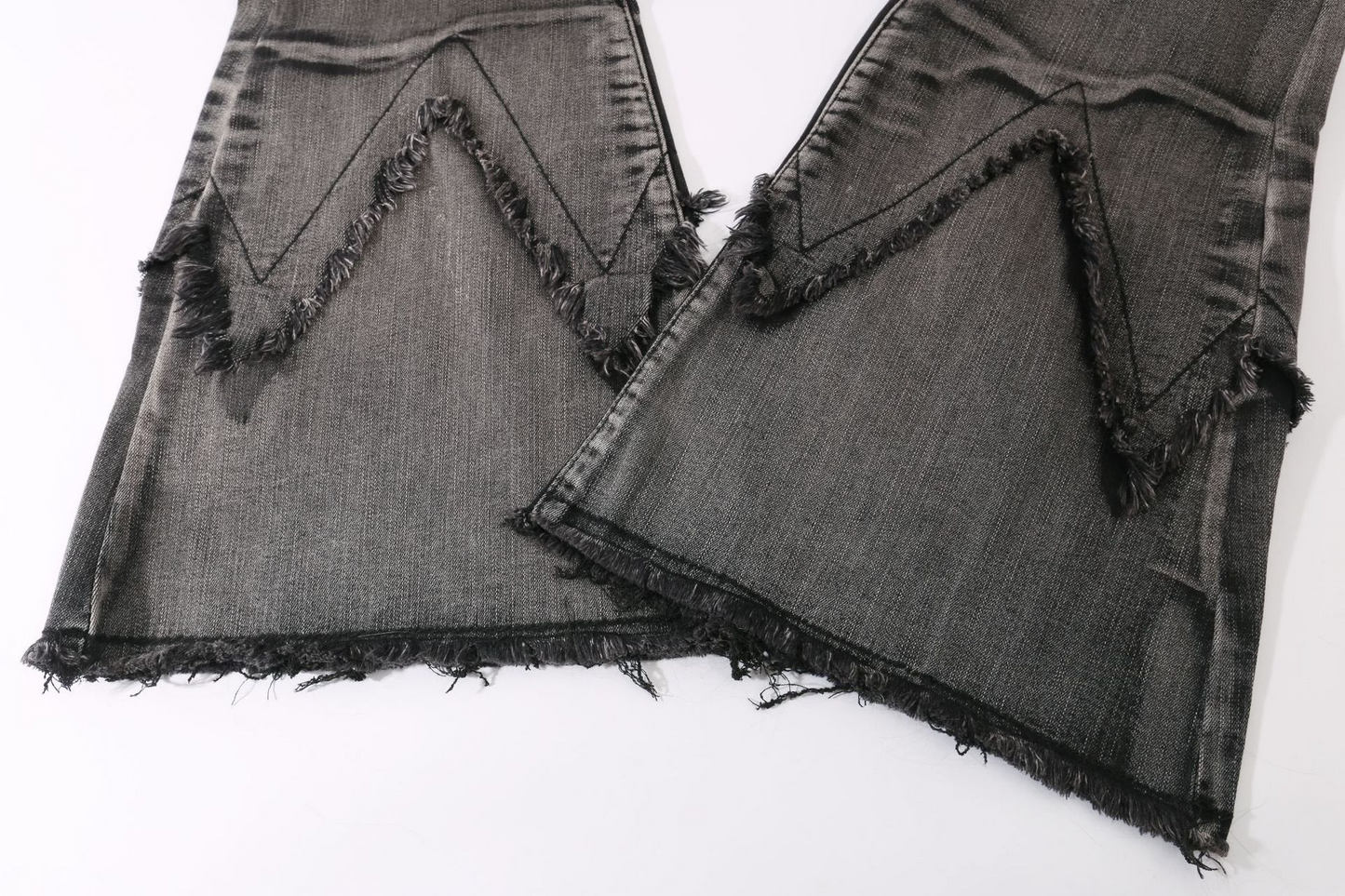 ベルトディテールフレアデニムパンツ/cm0097