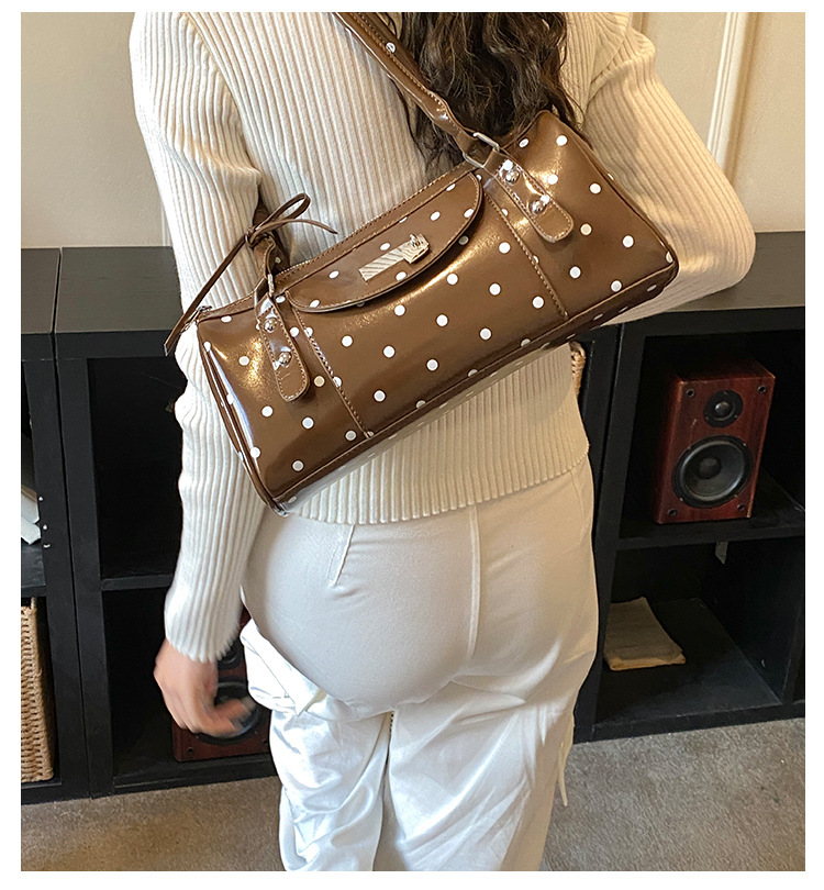 4color/ドット柄ハートチャームバッグ/cm0241