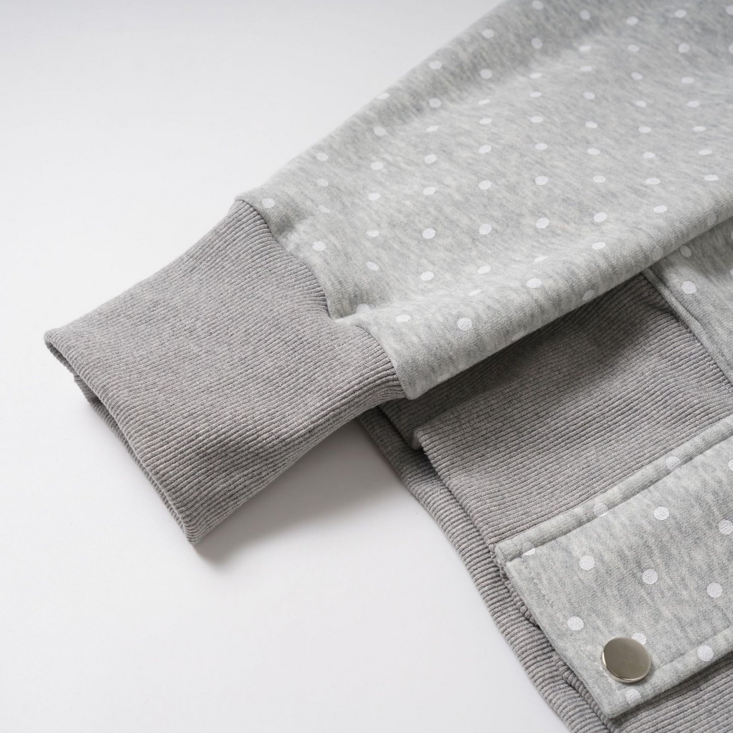 耳付きファーフードワンポイントロゴジップアップパーカー/2color/cm0126