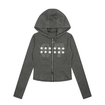 スタープリントジップアップスウェット
