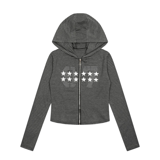 スタープリントジップアップスウェット