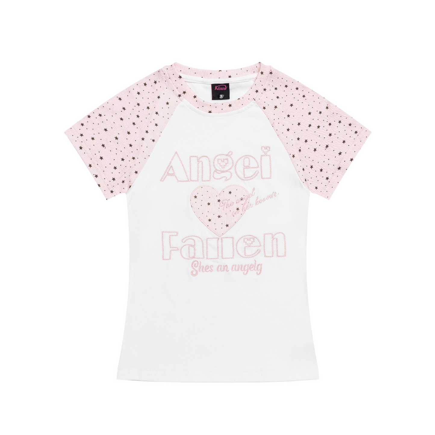 2color/ラグランスリーブハートTシャツ/cm0300