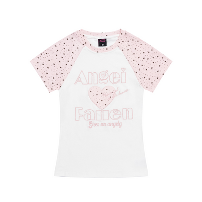 2color/ラグランスリーブハートTシャツ/cm0300