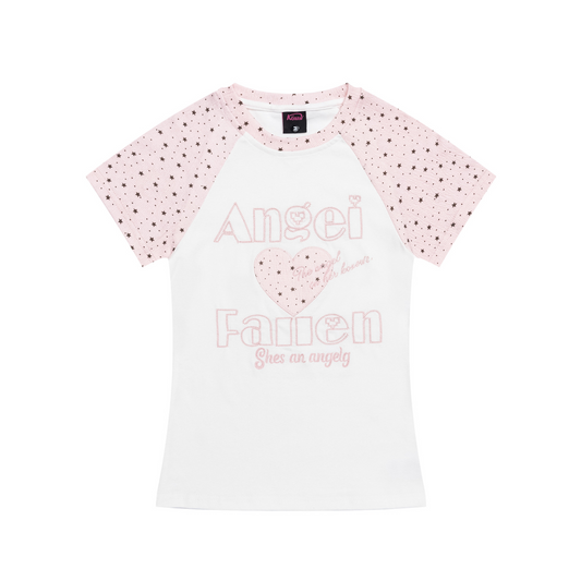 2color/ラグランスリーブハートTシャツ/cm0300