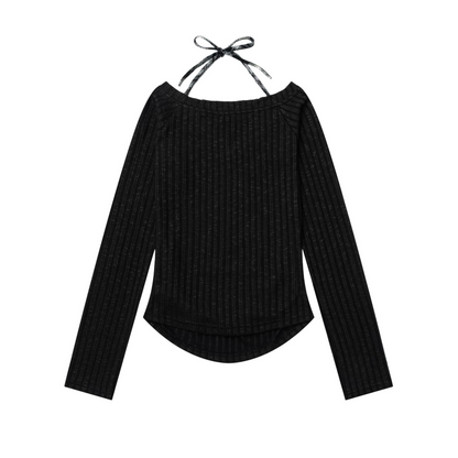 クロスデザインプリントフェイクレイヤートップス/2color/cm0153