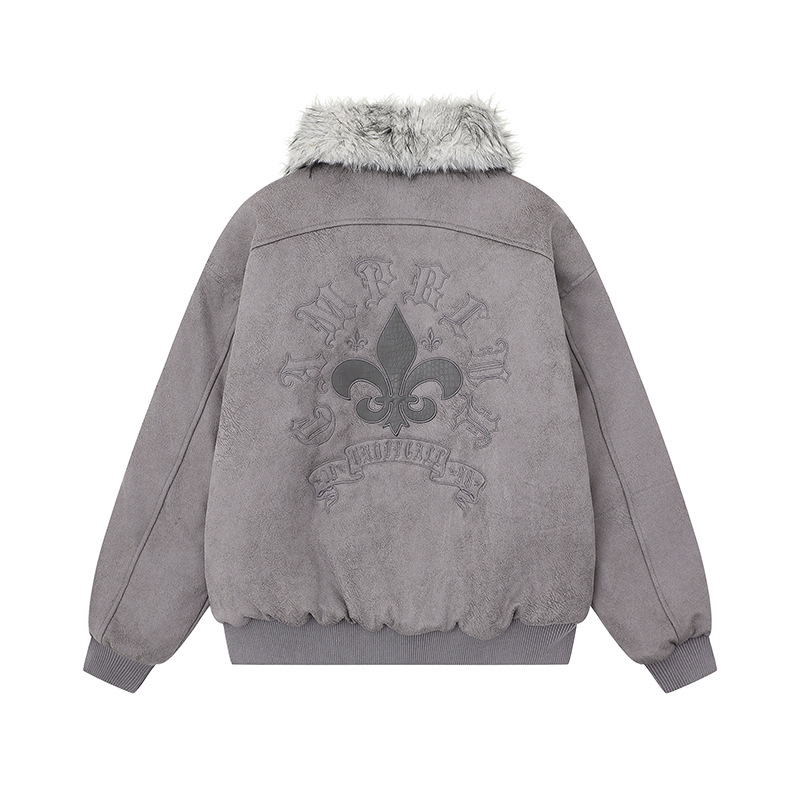 スエード調ファー付きジャケット/3color/cm0018