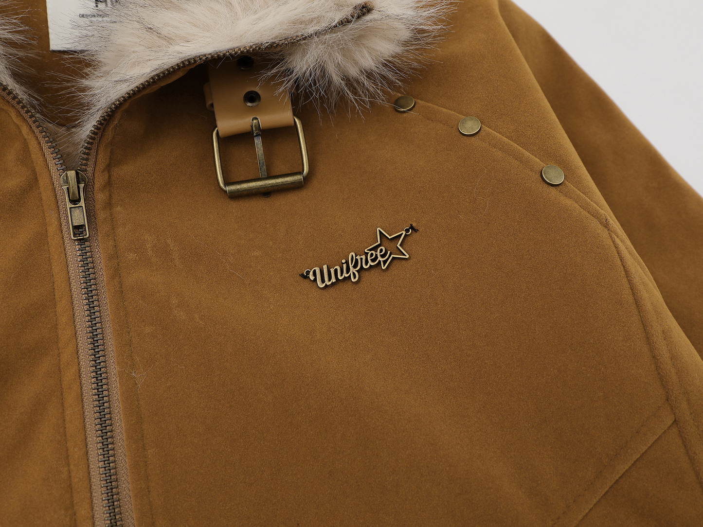 ベルトデザインアクセサリーロゴジャケットcm0012