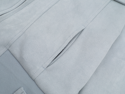 取り外しファー付きポケットデザインジップアップジャケット/2color/cm0043