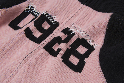 ナンバーロゴバイカラージップアップニット/2color/cm0158