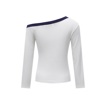 カラーライン/ナンバープリント長袖Tシャツ/2color/cm0100