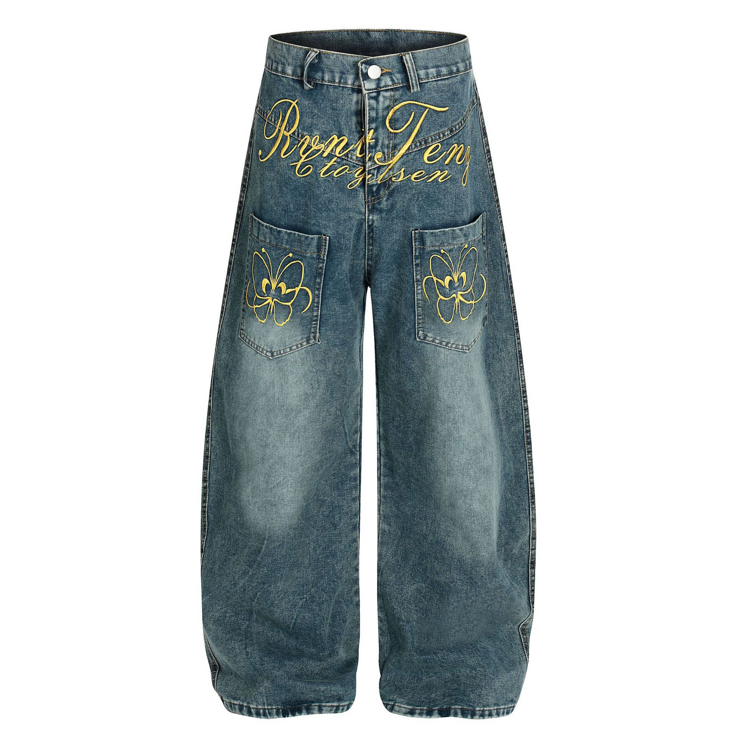 刺繡ロゴポケットデザインデニムパンツ/cm0064