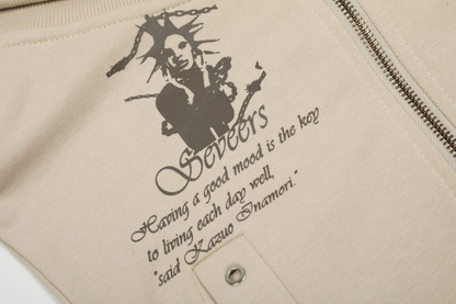 ジップアッププリントスウェット/2color/cm0089