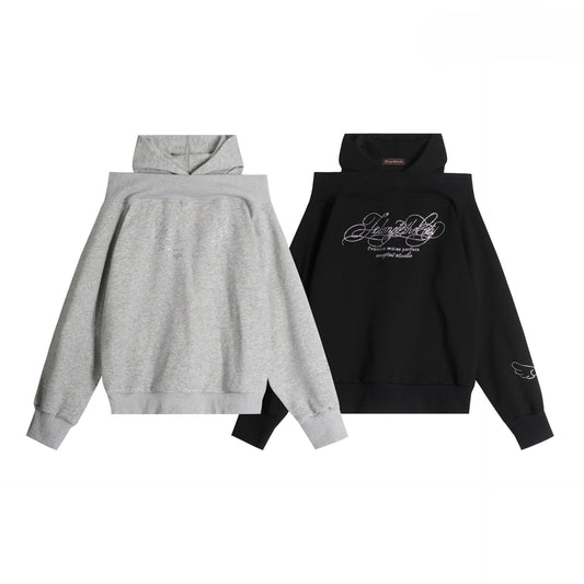 リブデザインビジューロゴパーカー/2color/cm0062