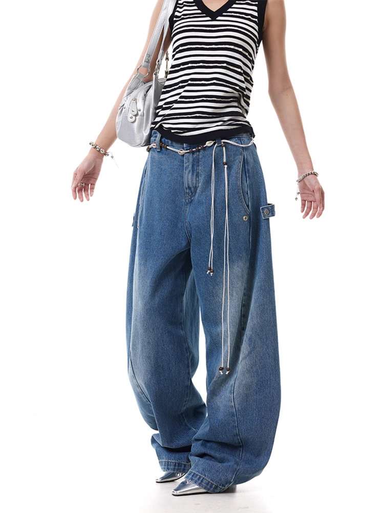 ワイドウォッシュドデニムパンツcm0009