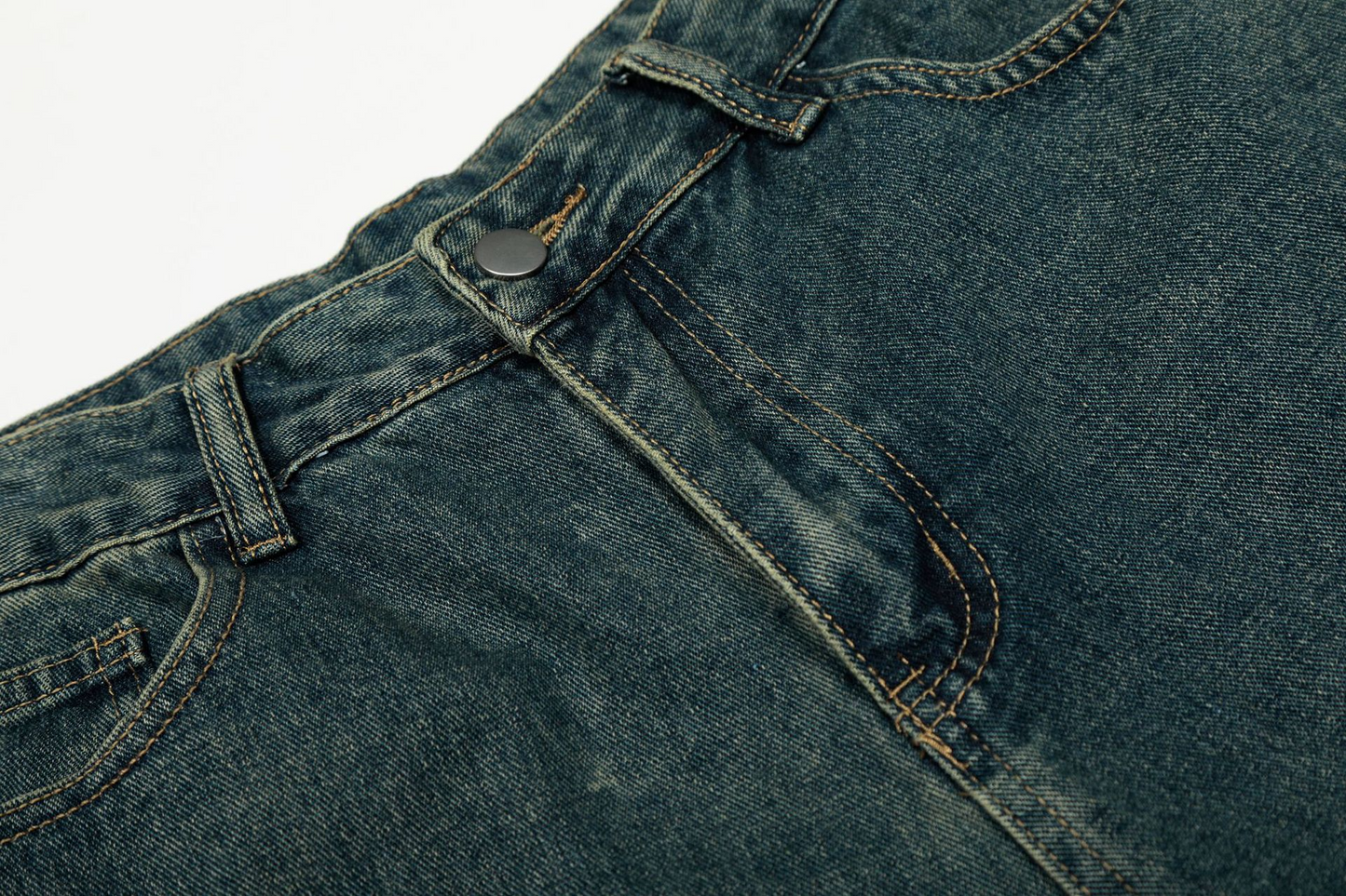 スターデザインワイドデニムパンツ/2color/cm0007